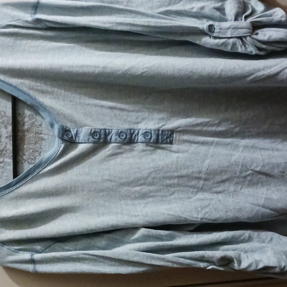 Express long sleeve t-shirt. Large. Blue. - Picture 1 of 3